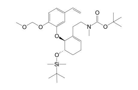 tert-Butyl (2-((5S,6S)-5-((tert-butyldimethylsilyl)oxy)-6-(2-(methoxy-methoxy)-5-vinylphenoxy)cyclohex-1-en-1-yl)ethyl)(methyl)carbamate
