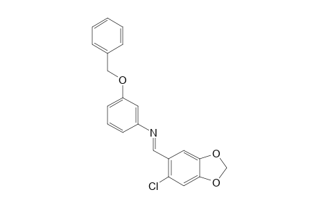 N-(2-CHLORO-4,5-METHYLENEDIOXYBENZYLIDENE)-3-BENZYLOXYANILINE