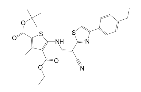 2-tert-butyl 4-ethyl 5-({(Z)-2-cyano-2-[4-(4-ethylphenyl)-1,3-thiazol-2-yl]ethenyl}amino)-3-methyl-2,4-thiophenedicarboxylate