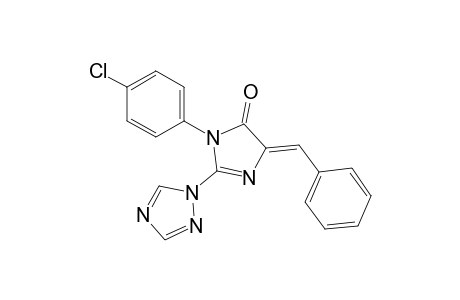 (5Z)-3-(4-chlorophenyl)-5-(phenylmethylene)-2-(1,2,4-triazol-1-yl)-4-imidazolone