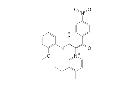 1-{alpha-[(o-ANISIDINO)MERCAPTOMETHYLENE]-p-NITROPHENACYL}-3-ETHYL-4-METHYLPYRIDINIUM HYDROXIDE, INNER SALT