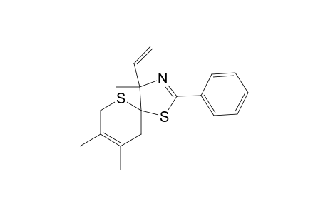 4,4',5-trimethyl-2-phenyl-4-vinylspiro[4,5-dihydro-1,3-thiazole-5,2'-{3',6'}dihydro-2H-thiopyran]