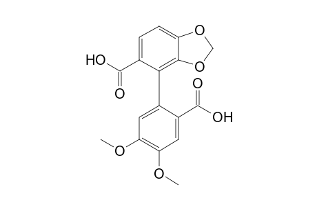 4-(2-carboxy-4,5-dimethoxy-phenyl)-1,3-benzodioxole-5-carboxylic acid