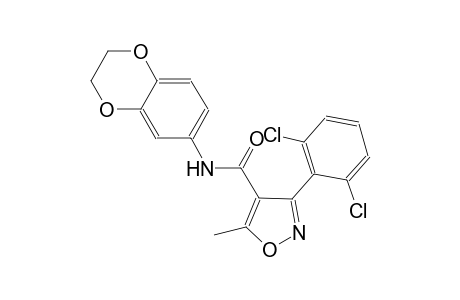 3-(2,6-dichlorophenyl)-N-(2,3-dihydro-1,4-benzodioxin-6-yl)-5-methyl-4-isoxazolecarboxamide