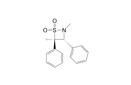 1,2-Thiazetidine, 2,4-dimethyl-3,4-diphenyl-, 1,1-dioxide, trans-(.+-.)-