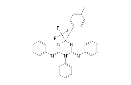 2-TOLYL-2-TRIFLUOROMETHYL-4-OXO-2,6-DIPHENYLIMINOPERHYDRO-1,3,5-TRIAZINE