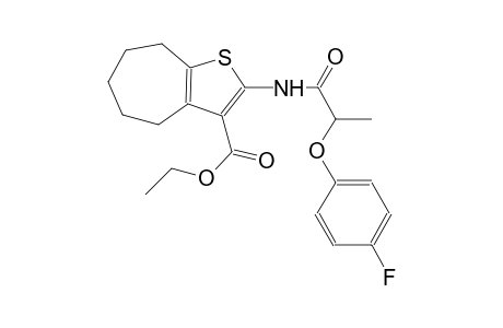 ethyl 2-{[2-(4-fluorophenoxy)propanoyl]amino}-5,6,7,8-tetrahydro-4H-cyclohepta[b]thiophene-3-carboxylate