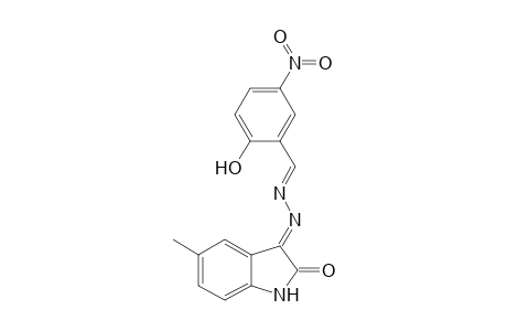 2-Hydroxy-5-nitrobenzaldehyde [5-methyl-2-oxo-1,2-dihydro-3H-indol-3-ylidene]hydrazone