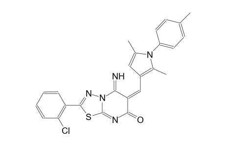 (6E)-2-(2-chlorophenyl)-6-{[2,5-dimethyl-1-(4-methylphenyl)-1H-pyrrol-3-yl]methylene}-5-imino-5,6-dihydro-7H-[1,3,4]thiadiazolo[3,2-a]pyrimidin-7-one