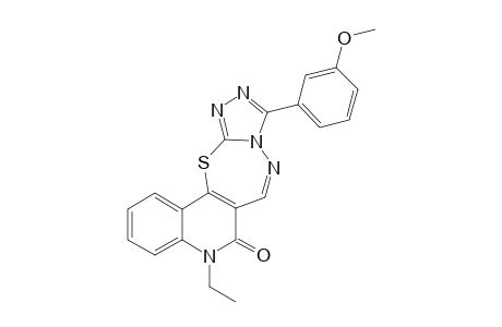 N-Ethyl-10-(3'-methoxyphenyl)-(1,2,4)-triazolo[3',4' : 2,3]thiadiazepino[6,7-c]quinolin-6(5H)-one