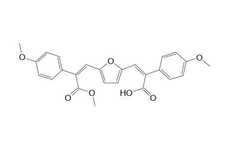 2-(E)-(2-carboxylate p-methoxystyryl)-5-(E)-(2-carbomethoxy-p-methoxystyryl)furan