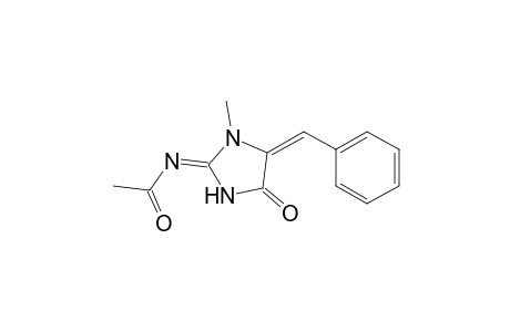 Acetamide, N-[1-methyl-4-oxo-5-(phenylmethylene)-2-imidazolidinylidene]-