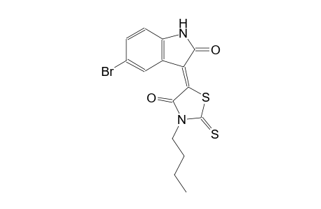 (3Z)-5-bromo-3-(3-butyl-4-oxo-2-thioxo-1,3-thiazolidin-5-ylidene)-1,3-dihydro-2H-indol-2-one