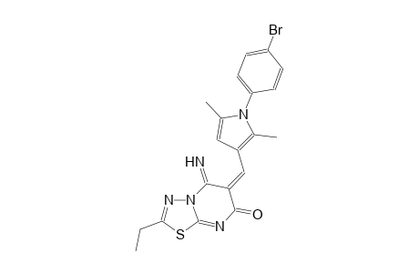 (6E)-6-{[1-(4-bromophenyl)-2,5-dimethyl-1H-pyrrol-3-yl]methylene}-2-ethyl-5-imino-5,6-dihydro-7H-[1,3,4]thiadiazolo[3,2-a]pyrimidin-7-one