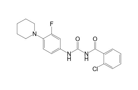 Benzamide, 2-chloro-N-[[[3-fluoro-4-(1-piperidinyl)phenyl]amino]carbonyl]-