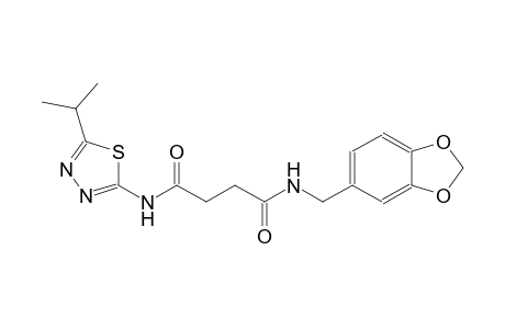 N~1~-(1,3-benzodioxol-5-ylmethyl)-N~4~-(5-isopropyl-1,3,4-thiadiazol-2-yl)succinamide