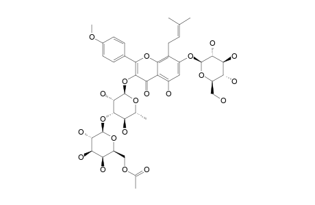 ANHYDROICARITIN-3-O-[6-O-ACETYL-BETA-D-GALACTOPYRANOSYL-(1->3)-ALPHA-L-RHAMNOPYRANOSIDE]-7-O-BETA-D-GLUCOPYRANOSIDE