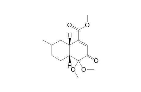 (4aR,8aS)-3-keto-4,4-dimethoxy-7-methyl-4a,5,8,8a-tetrahydronaphthalene-1-carboxylic acid methyl ester