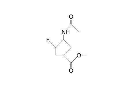 3b-Acetamido-4a-fluoro-cyclopentane-1b-carboxylic acid, methyl ester