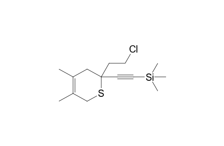 4-[(2'-(Trimethylsilyl)ethynyl]-4-(2"-chloroethyl)-1,2-dimethyl-5-thiacyclohex-1-ene