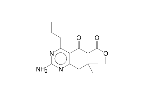 2-amino-4-propyl-5-oxo-6-methoxycarbonyl-7,7-dimethylcyclohexano[d]pyrimidine