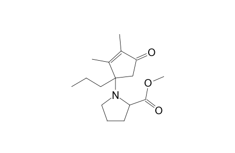 (4R/S,2'S)-4-[2'-(Methoxycarbonyl)pyrrolidino]-2,3-dimethyl-4-propyl-2-cyclopentenone