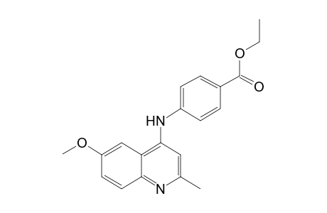 4-[(6-methoxy-2-methyl-4-quinolinyl)amino]benzoic acid ethyl ester