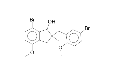 7-Bromo-2-(5-bromo-2-methoxybenzyl)-4-methoxy-2-methylindan-1-ol