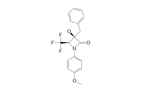 CIS-3-(BENZYL)-3-(HYDROXY)-1-(4-METHOXYPHENYL)-4-(TRIFLUOROMETHYL)-2-AZETANONE