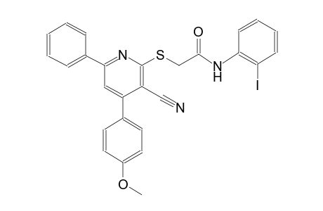 acetamide, 2-[[3-cyano-4-(4-methoxyphenyl)-6-phenyl-2-pyridinyl]thio]-N-(2-iodophenyl)-