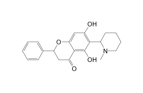 4H-1-Benzopyran-4-one, 2,3-dihydro-5,7-dihydroxy-6-(1-methyl-2-piperidinyl)-2-phenyl-