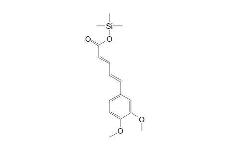 5-(3,4-Dimethoxyphenyl)-2,4-pentadienoic acid tms peak 1