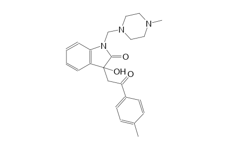 2H-indol-2-one, 1,3-dihydro-3-hydroxy-3-[2-(4-methylphenyl)-2-oxoethyl]-1-[(4-methyl-1-piperazinyl)methyl]-