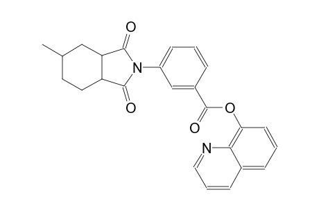 benzoic acid, 3-(octahydro-5-methyl-1,3-dioxo-2H-isoindol-2-yl)-, 8-quinolinyl ester