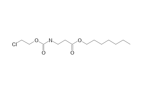 .beta.-Alanine, N-(2-chloroethoxycarbonyl)-, heptyl ester