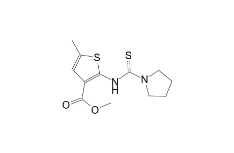 methyl 5-methyl-2-[(1-pyrrolidinylcarbothioyl)amino]-3-thiophenecarboxylate