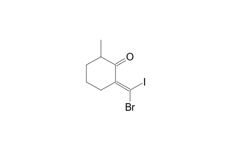 (2Z)-2-[bromanyl(iodanyl)methylidene]-6-methyl-cyclohexan-1-one