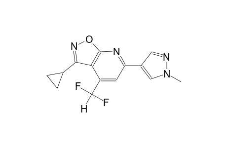 isoxazolo[5,4-b]pyridine, 3-cyclopropyl-4-(difluoromethyl)-6-(1-methyl-1H-pyrazol-4-yl)-