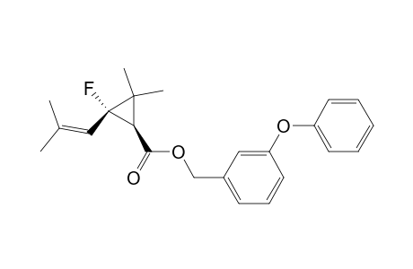 Cyclopropanecarboxylic acid, 2-fluoro-3,3-dimethyl-2-(2-methyl-1-propenyl)-, (3-phenoxyphenyl)methyl ester, cis-(.+-.)-