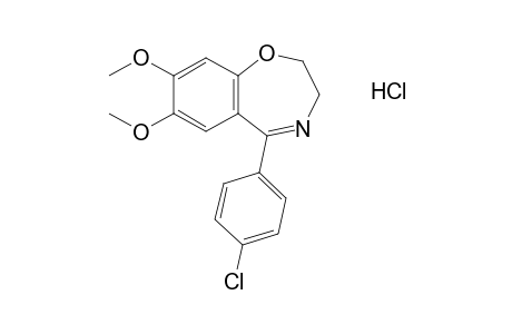 5-(p-chlorophenyl)-2,3-dihydro-7,8-dimethoxy-1,4-benzoxazepine, hydrochloride