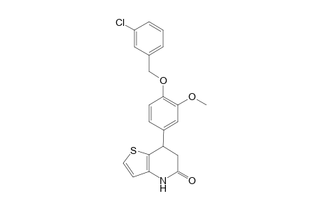 7-{4-[(3-chlorophenyl)methoxy]-3-methoxyphenyl}-4H,5H,6H,7H-thieno[3,2-b]pyridin-5-one