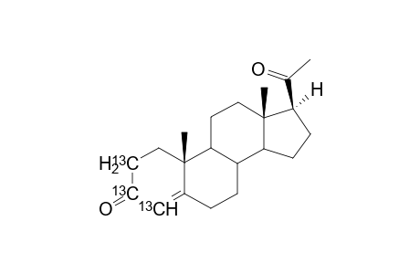 2,3,4-13C3-Progesterone