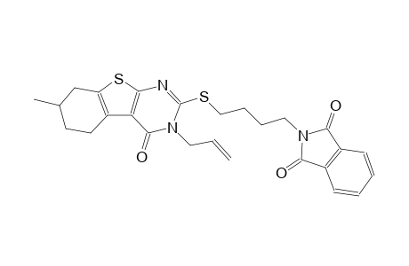 1H-isoindole-1,3(2H)-dione, 2-[4-[[3,4,5,6,7,8-hexahydro-7-methyl-4-oxo-3-(2-propenyl)benzo[4,5]thieno[2,3-d]pyrimidin-2-yl]thio]butyl]-