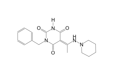(5E)-1-benzyl-5-[1-(1-piperidinylamino)ethylidene]-2,4,6(1H,3H,5H)-pyrimidinetrione