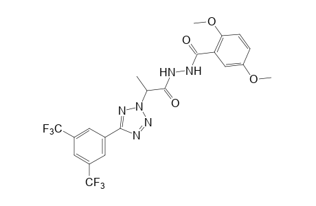 1-(2,5-dimethoxybenzoyl)-2-{2-[5-(alpha,alpha,alpha,alpha',alpha',alpha'-hexafluoro-3,5-xylyl)-2H-tetrazol-2-yl]propionyl]hydrazine