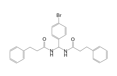 N-{(4-bromophenyl)[(3-phenylpropanoyl)amino]methyl}-3-phenylpropanamide