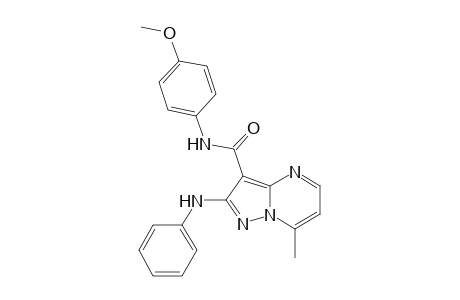 2-Anilino-7-methyl-N-(4-methoxyphenyl)pyrazolo[1,5-a]pyrimidine-3-carboxamide-