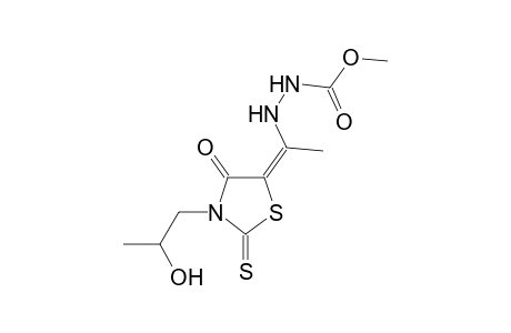 Methyl 2-{(1E)-1-[3-(2-hydroxypropyl)-4-oxo-2-thioxo-1,3-thiazolidin-5-ylidene]ethyl}hydrazinecarboxylate