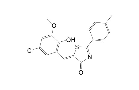 (5Z)-5-(5-chloro-2-hydroxy-3-methoxybenzylidene)-2-(4-methylphenyl)-1,3-thiazol-4(5H)-one