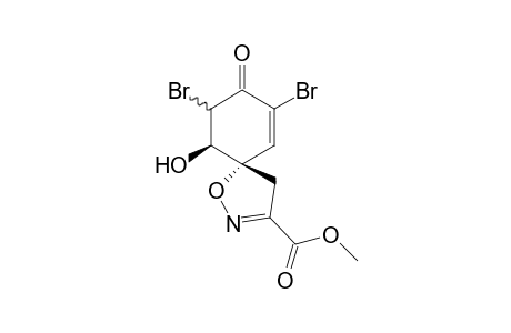 3,5-Dibromo-6-hydroxyspiro[4,5-dihydroisoxazole-5,1'-cyclohex-2'-en-4'-one]-3'-carboxylic acid methyl ester